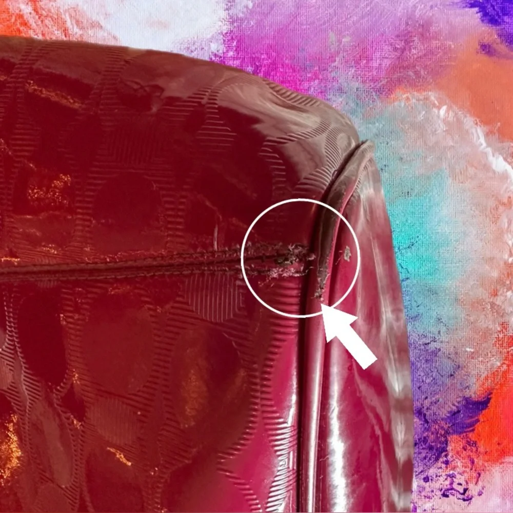 Coach Patent Leather Peyton Tote in Fuchsia